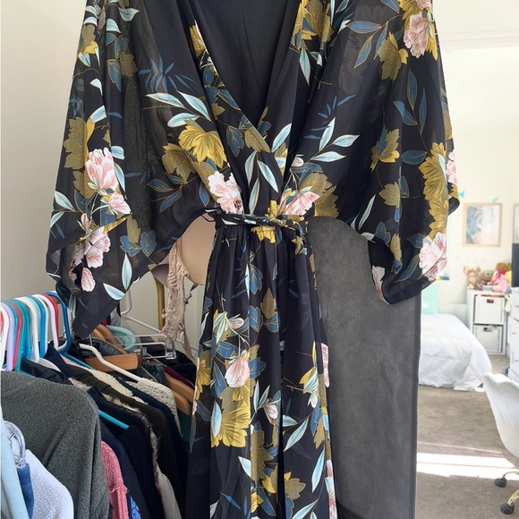 Baltic Born Black and Gold Floral Maxi Dress - Picture 2 of 2